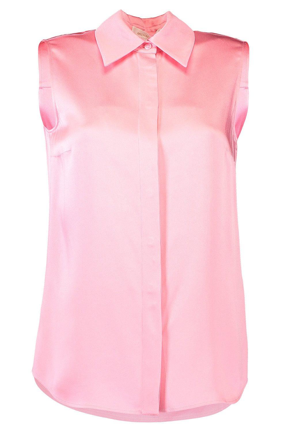 MICHAEL KORS COLLECTION-Sleeveless Hansen Shirt - Geranium-