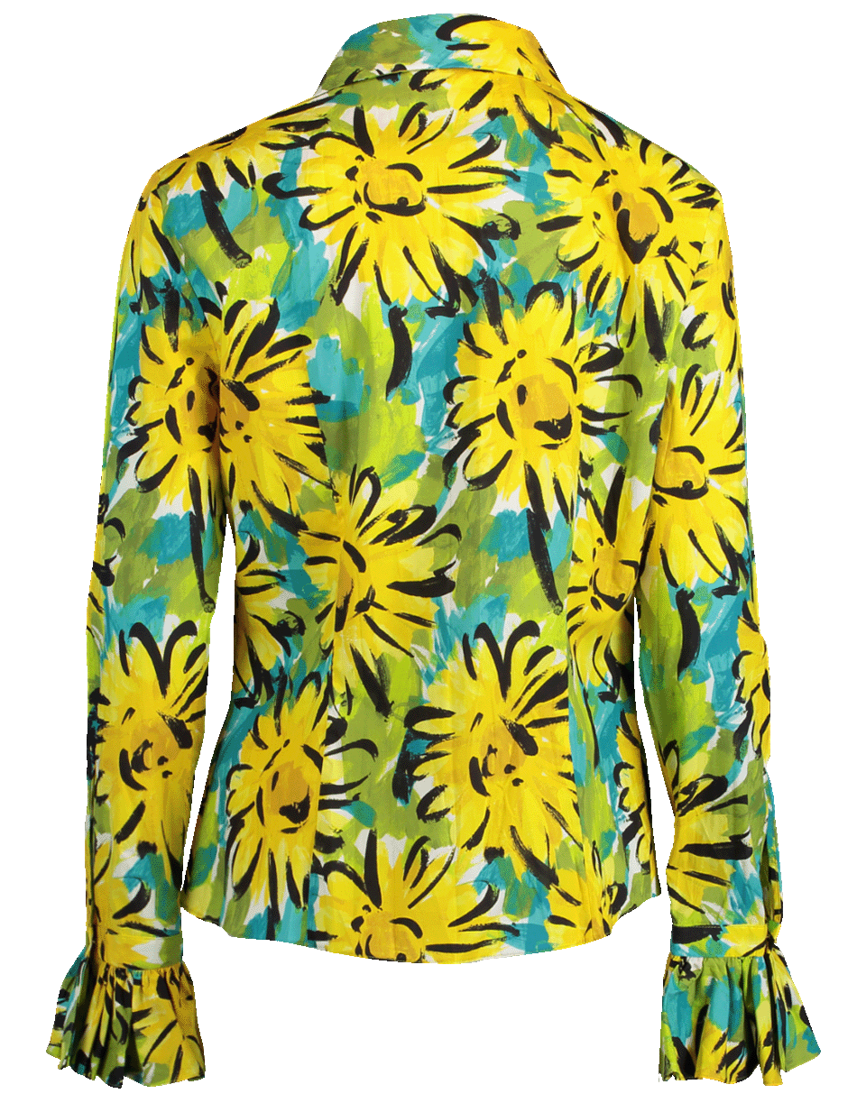 MICHAEL KORS-Crushed Bell Sleeve Shirt-