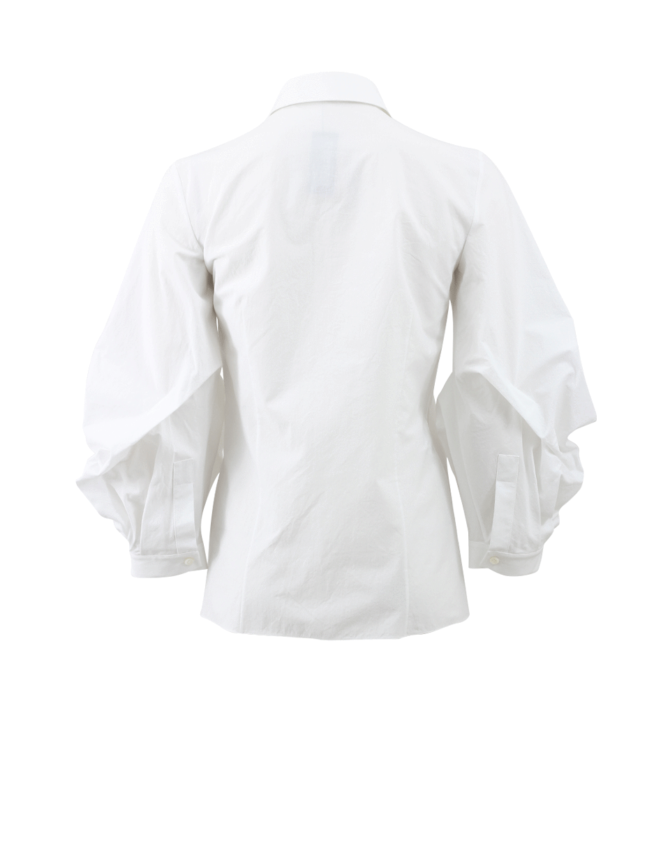 MICHAEL KORS-Bishop Sleeve Poplin Blouse-
