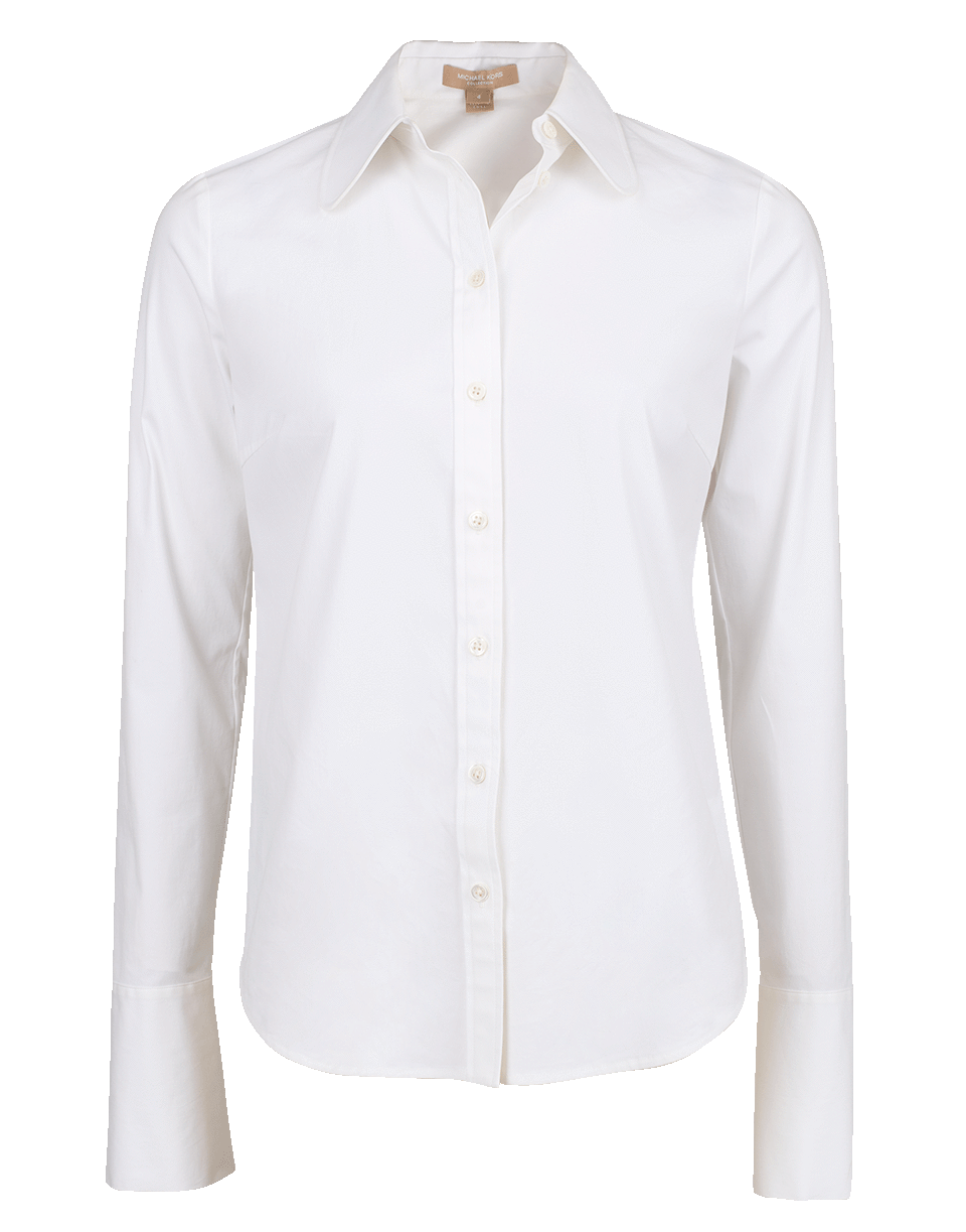MICHAEL KORS-French Cuff Shirt-WHITE
