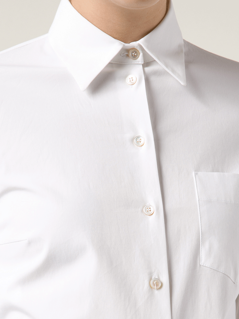 MICHAEL KORS-Cotton Poplin Slim Shirt-