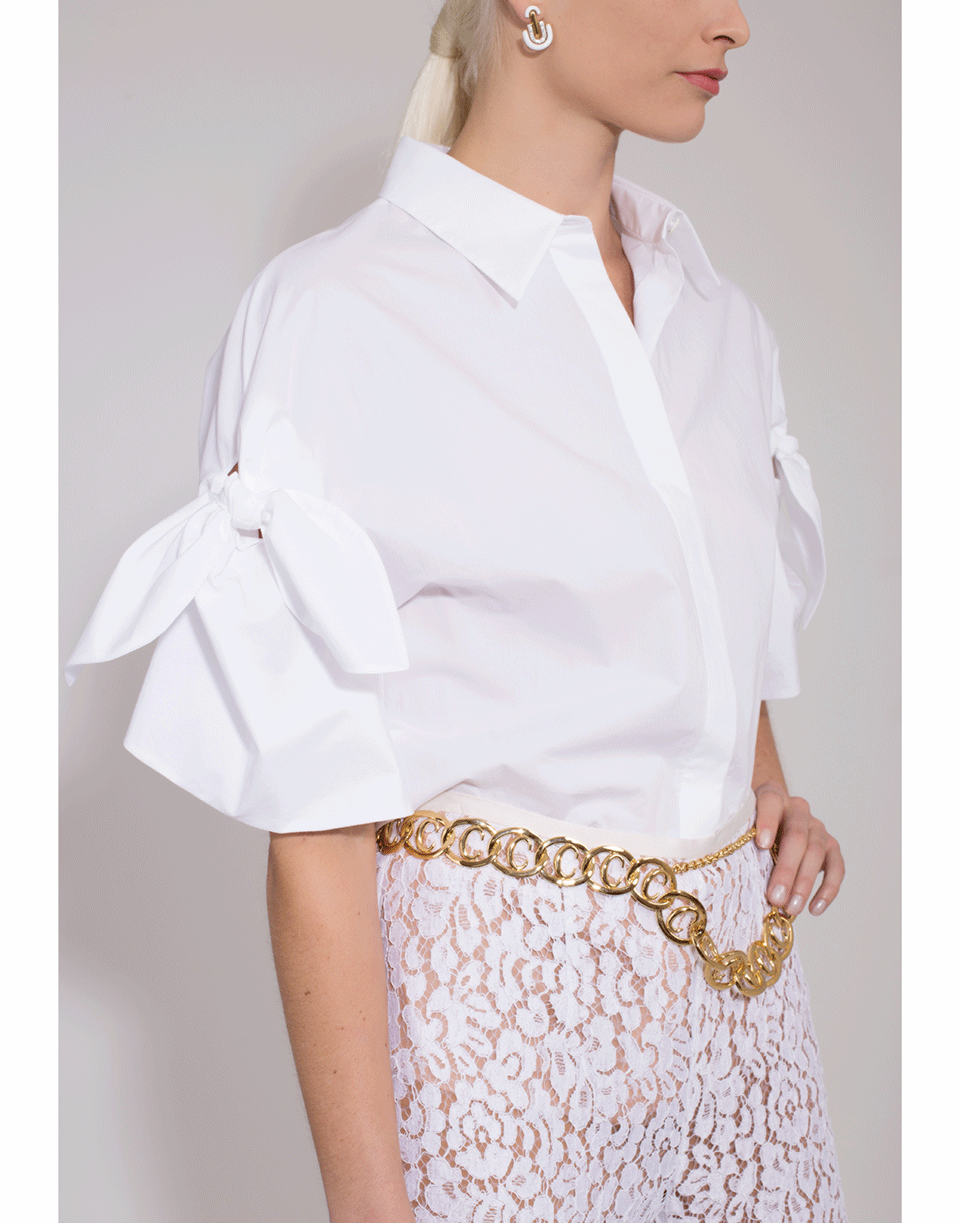 MICHAEL KORS-Tie Sleeve Shirt-