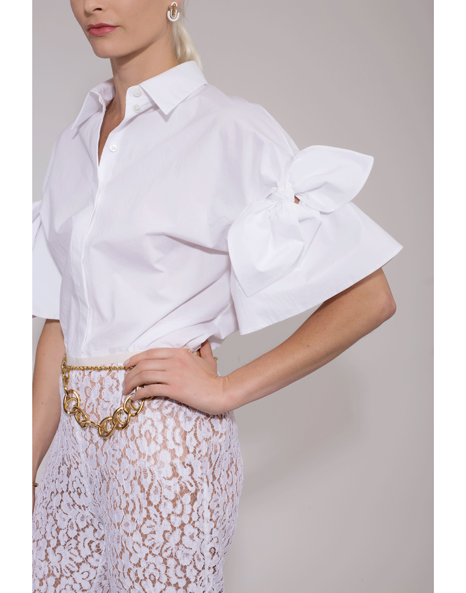 MICHAEL KORS-Tie Sleeve Shirt-