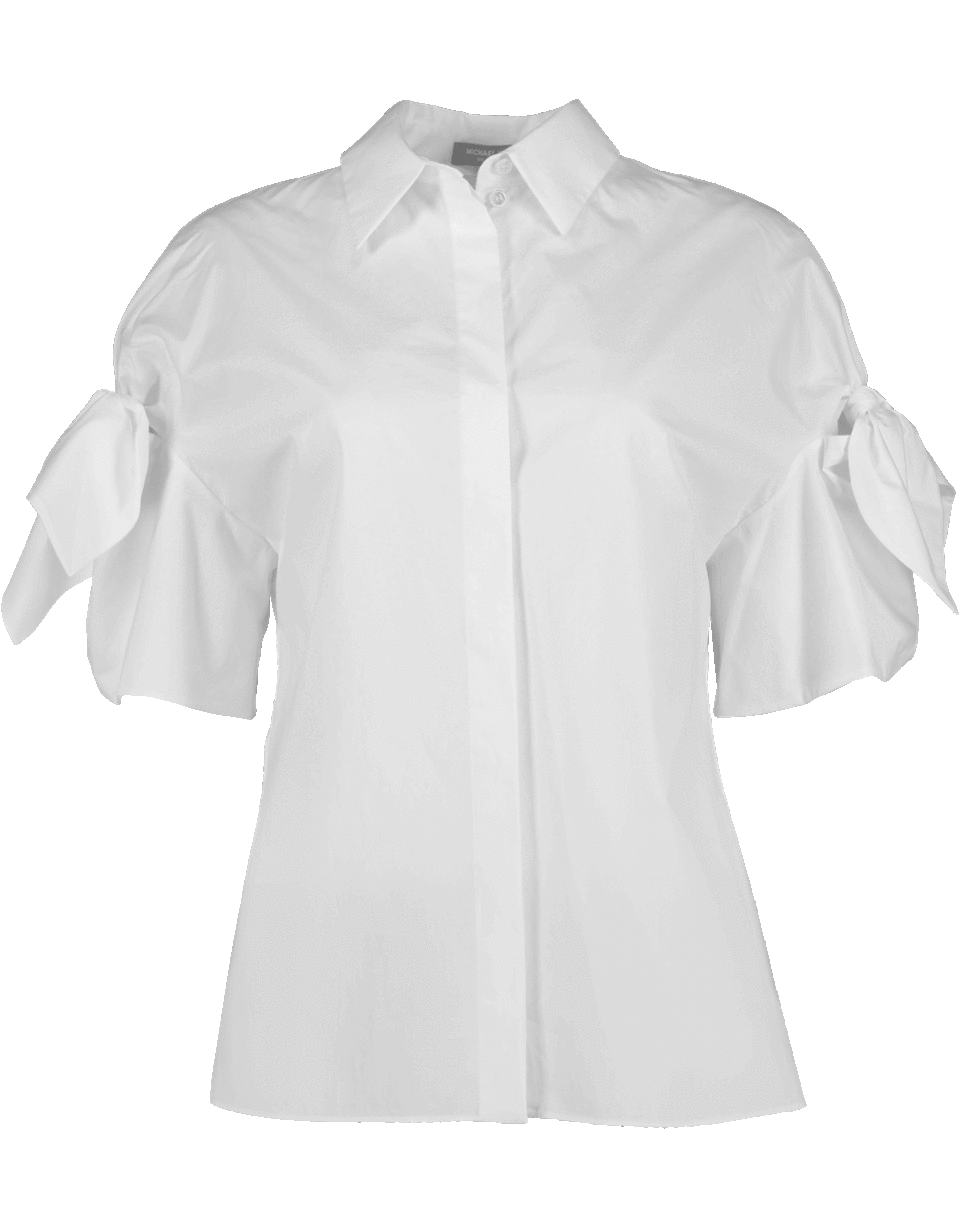 MICHAEL KORS-Tie Sleeve Shirt-