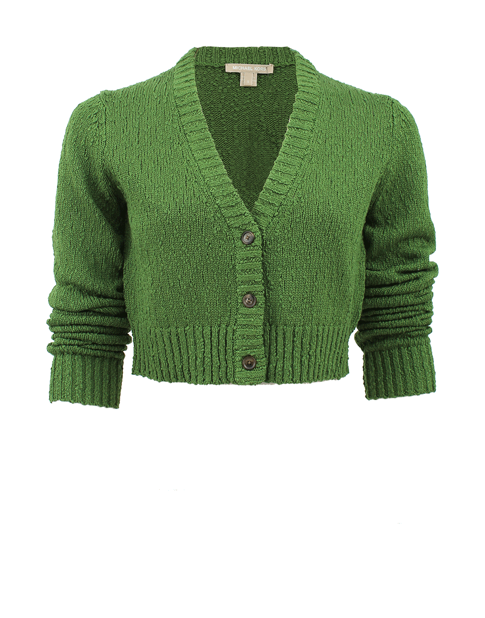 MICHAEL KORS-Cropped Cotton Cardigan-