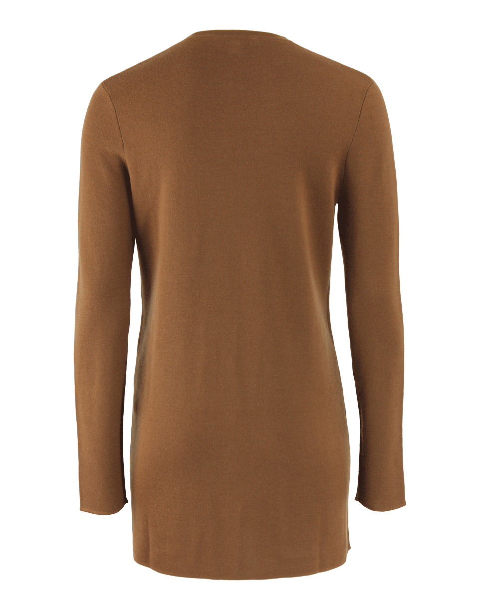 MICHAEL KORS-Long Sleeve Super Cashmere Cardigan-SADDLE