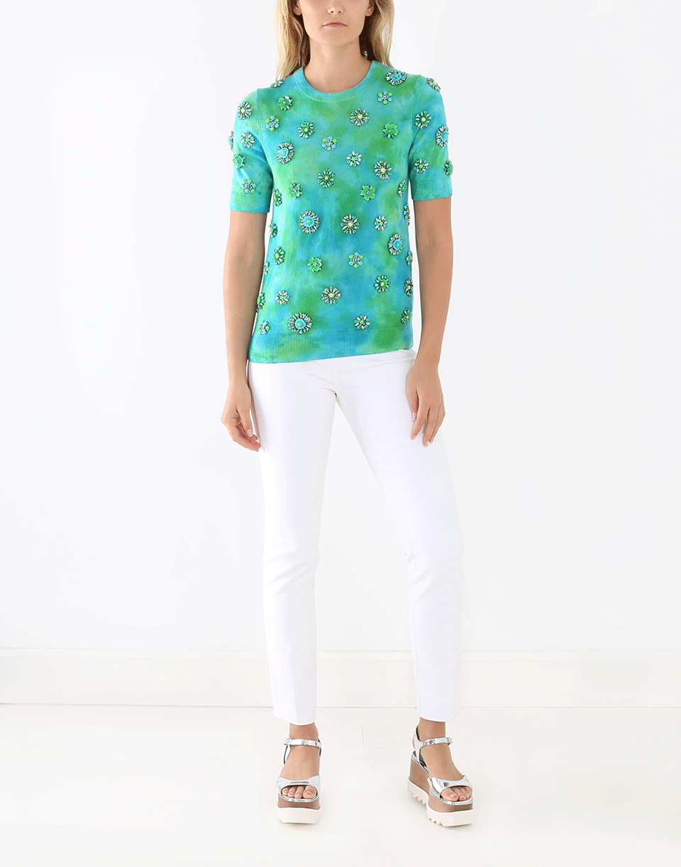 MICHAEL KORS-Brooch Embroidered Pullover-