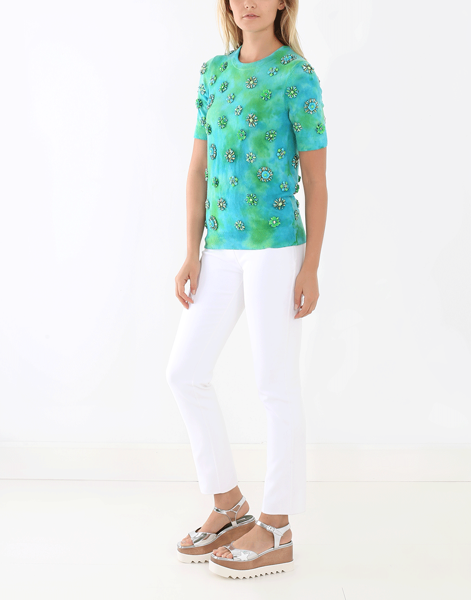MICHAEL KORS-Brooch Embroidered Pullover-