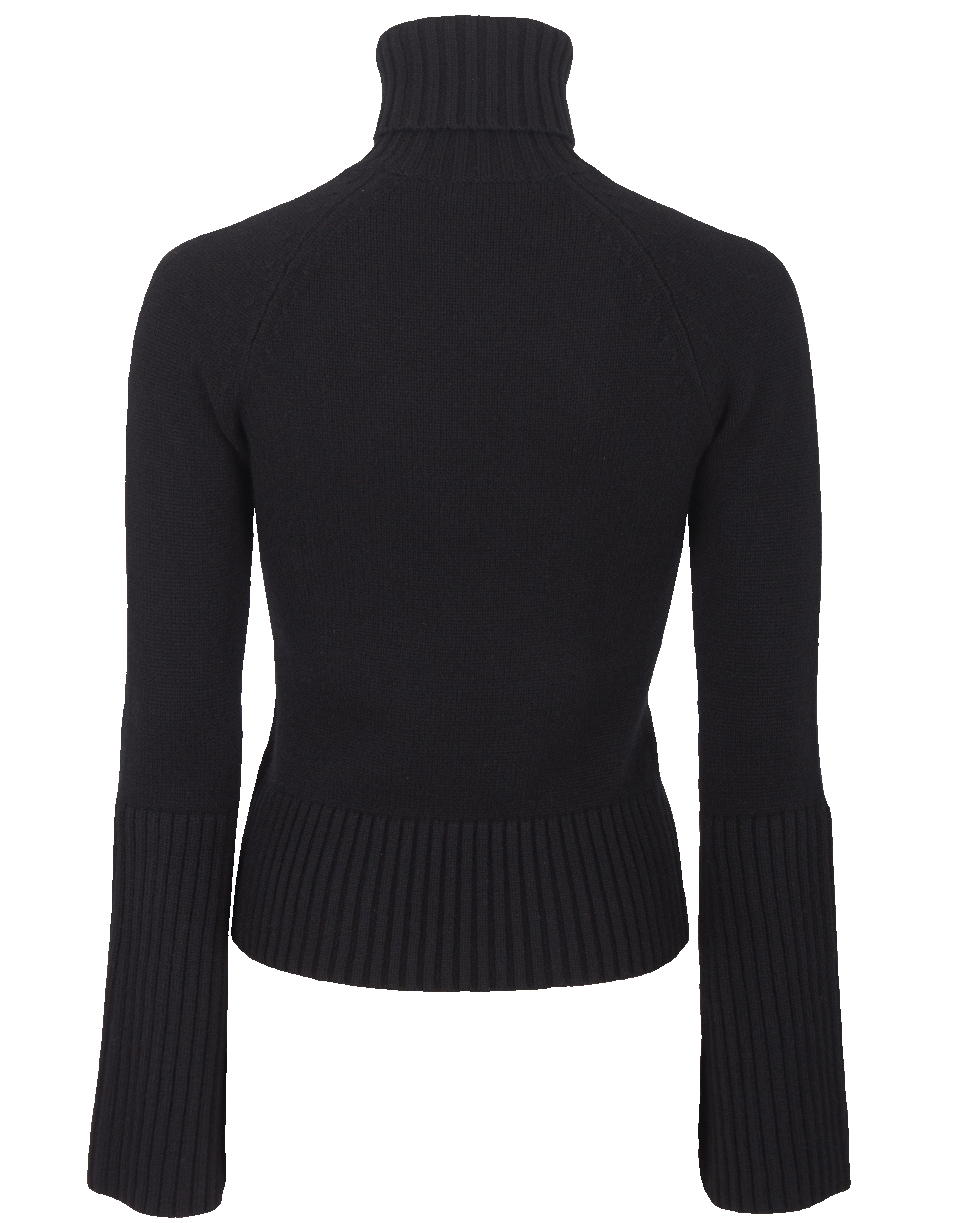 MICHAEL KORS-Cashmere Bell Sleeve Turtleneck Top-