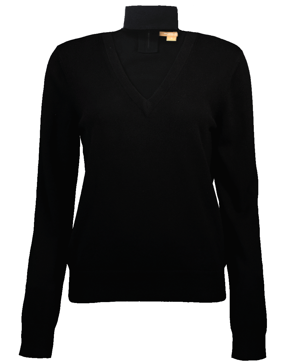 MICHAEL KORS-Cutout Turtle Neckline Jumper-