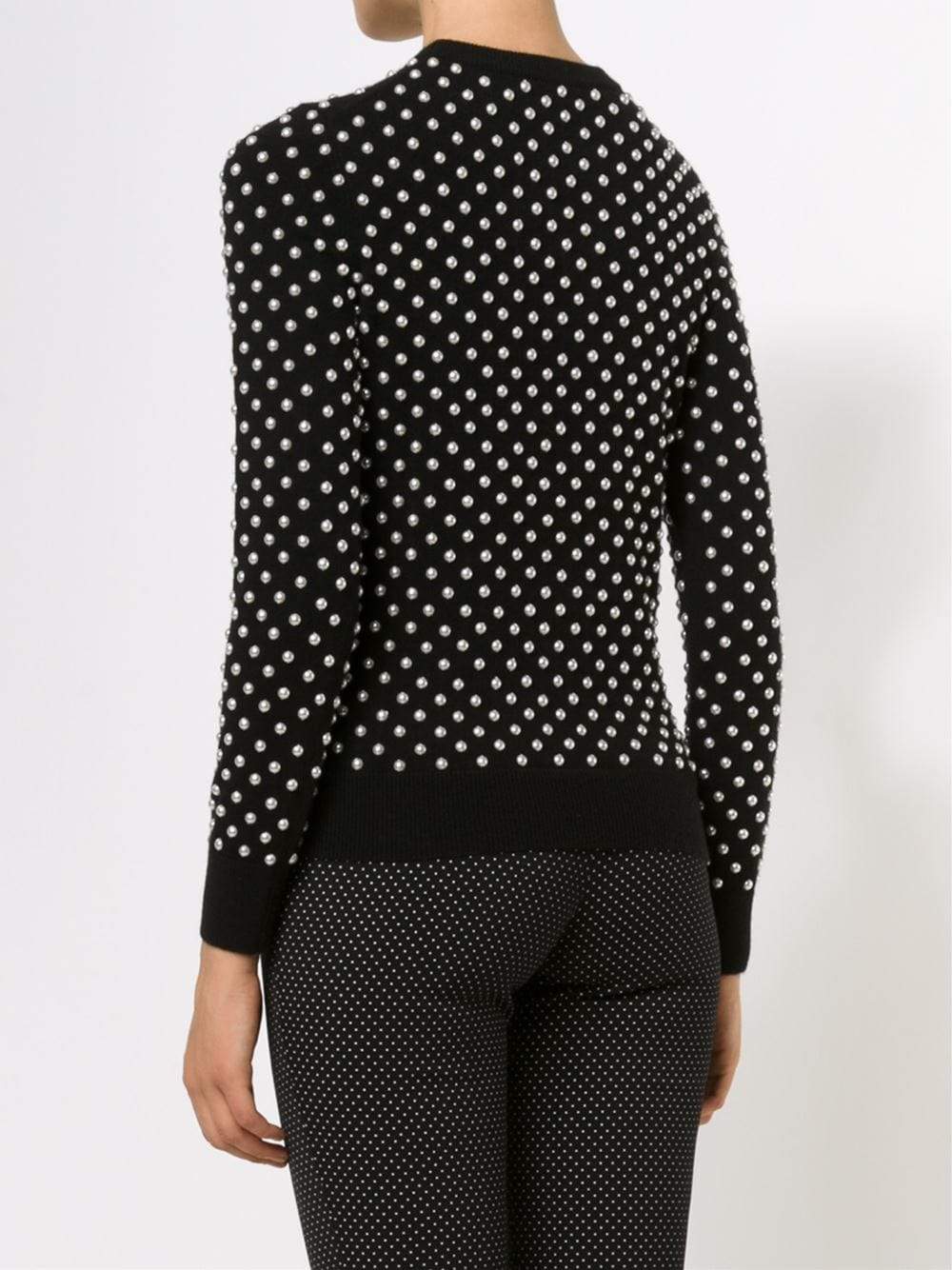 MICHAEL KORS-Pearl Hand-Embroidered Sweater-