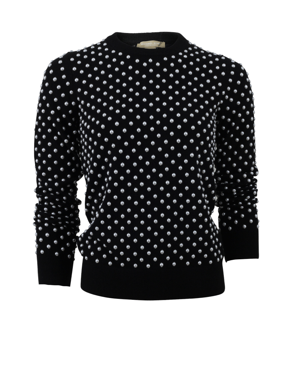 MICHAEL KORS-Pearl Hand-Embroidered Sweater-
