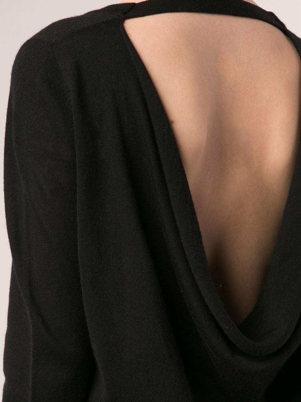 MICHAEL KORS-Reverse Cowl V-Neck-