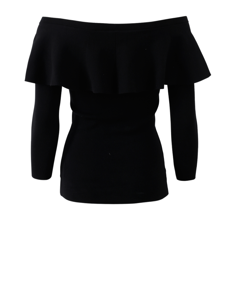 MICHAEL KORS-Ruffle Shoulder Top-