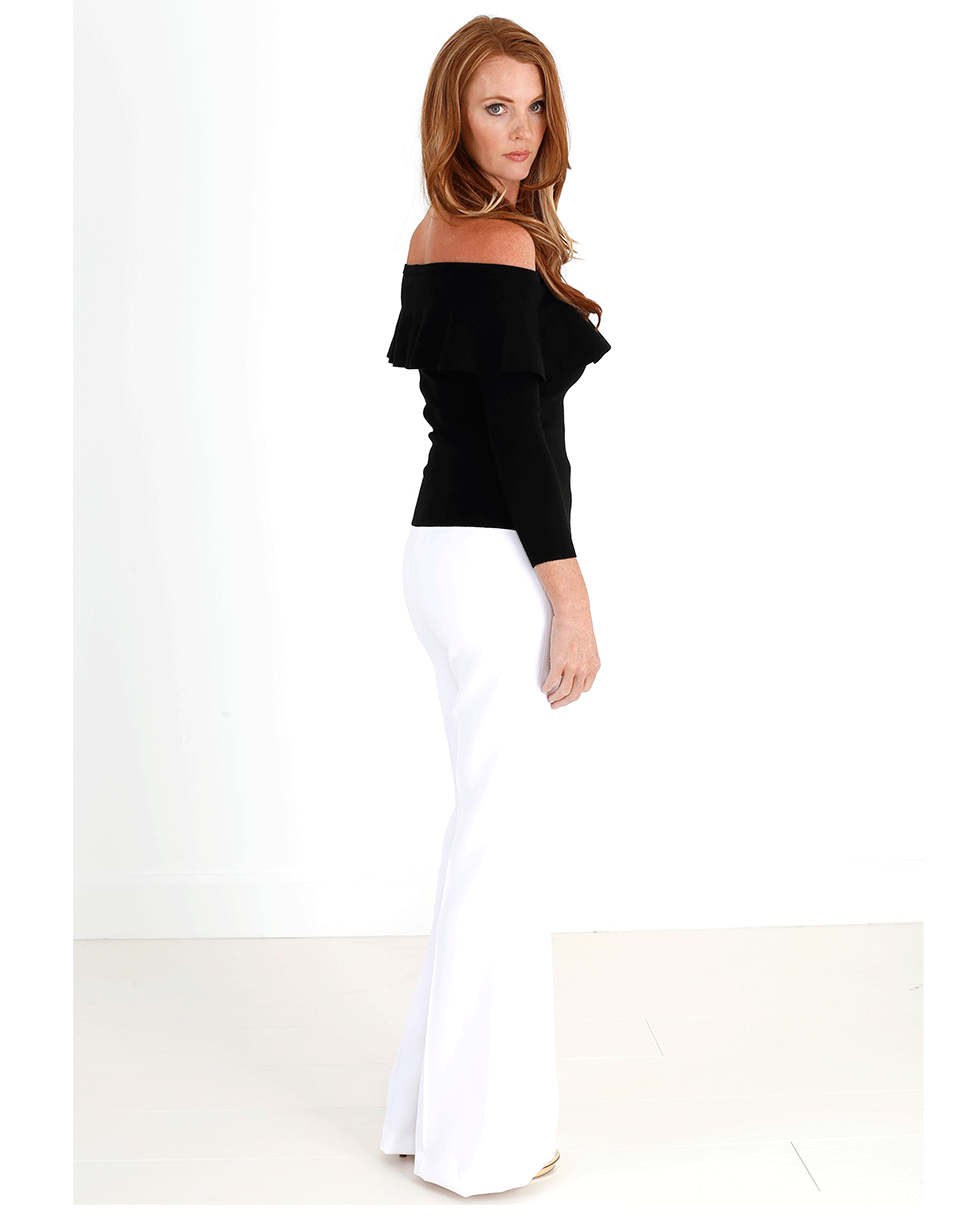 MICHAEL KORS-Ruffle Shoulder Top-