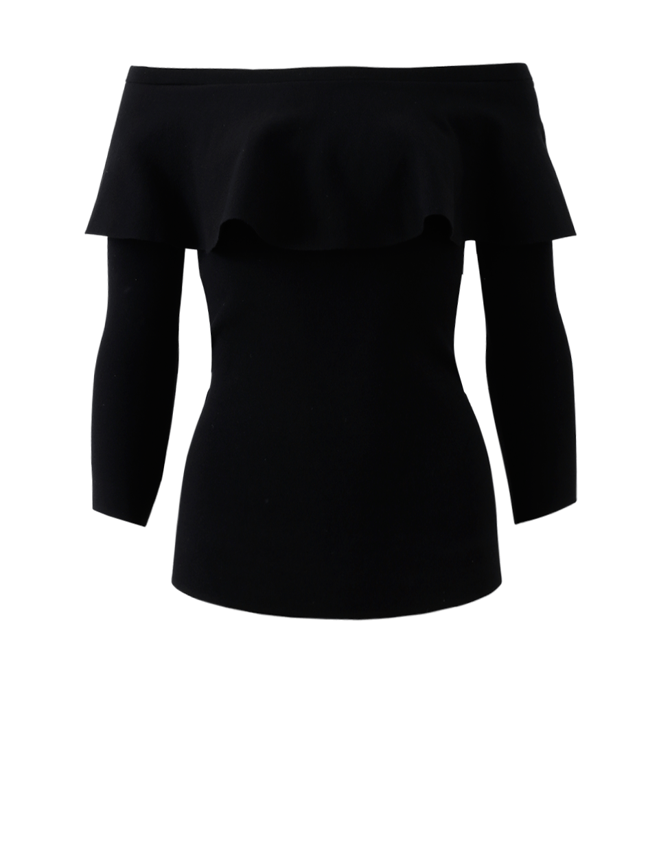 MICHAEL KORS-Ruffle Shoulder Top-