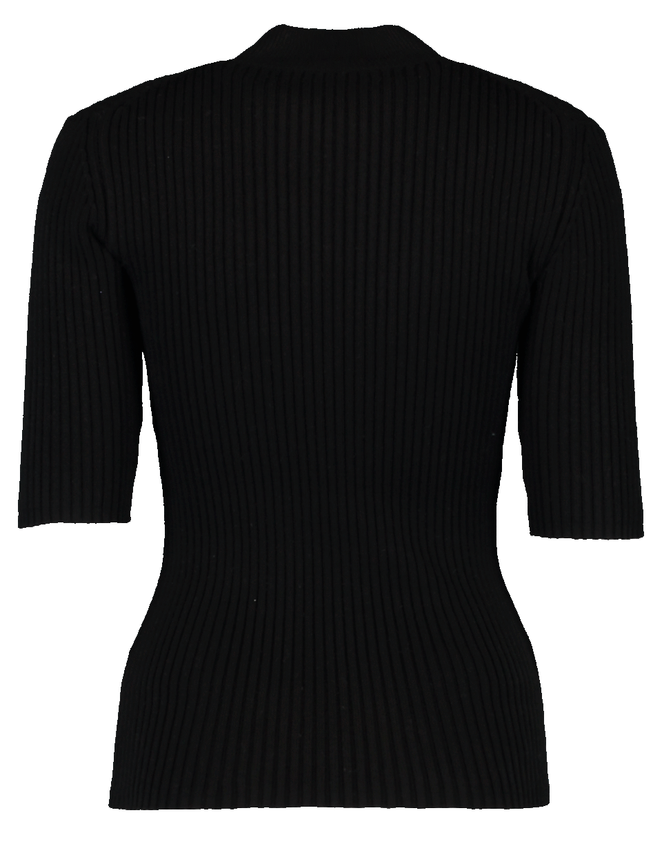 MICHAEL KORS-Zip Front Mock Neck Top-
