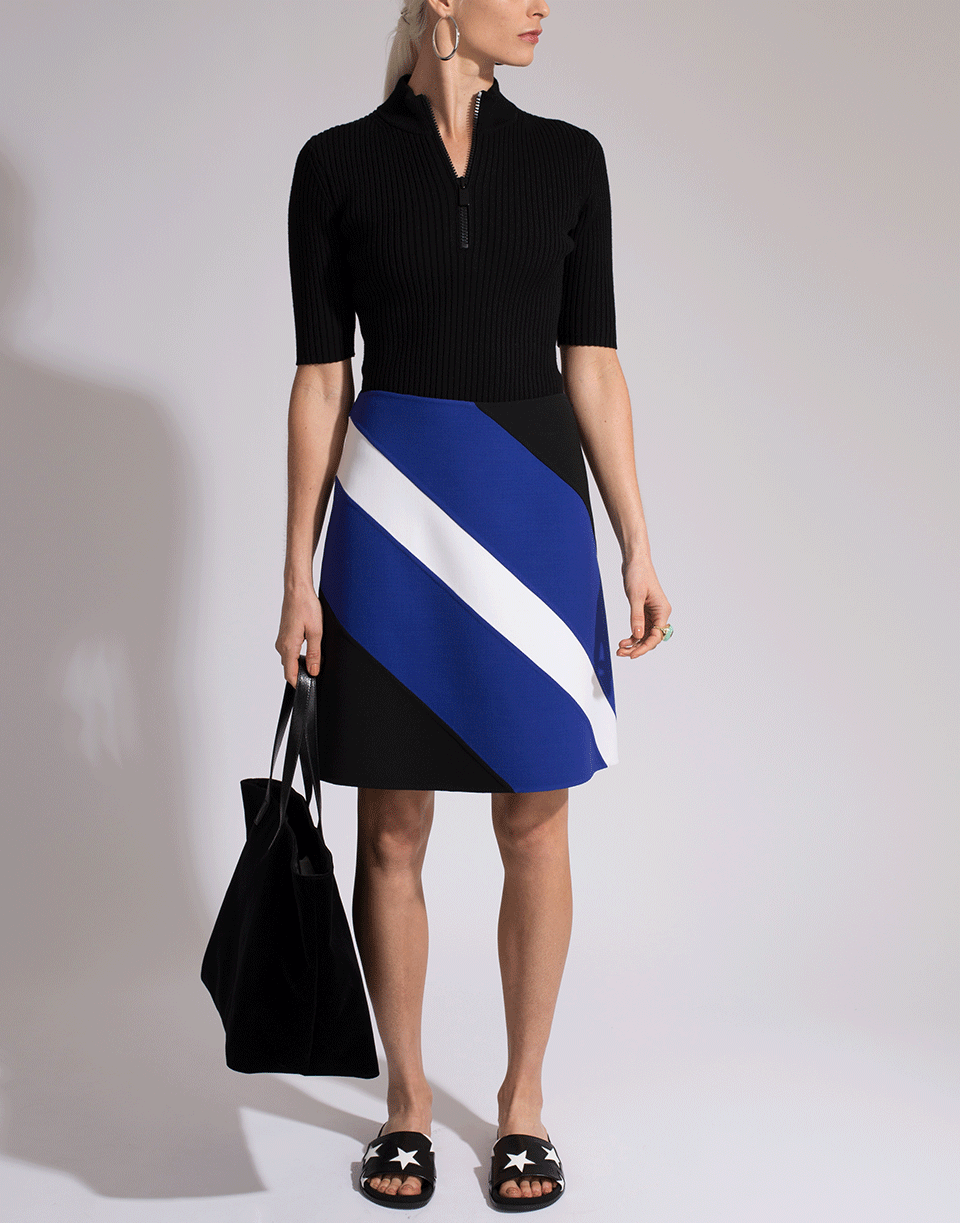 MICHAEL KORS-Zip Front Mock Neck Top-