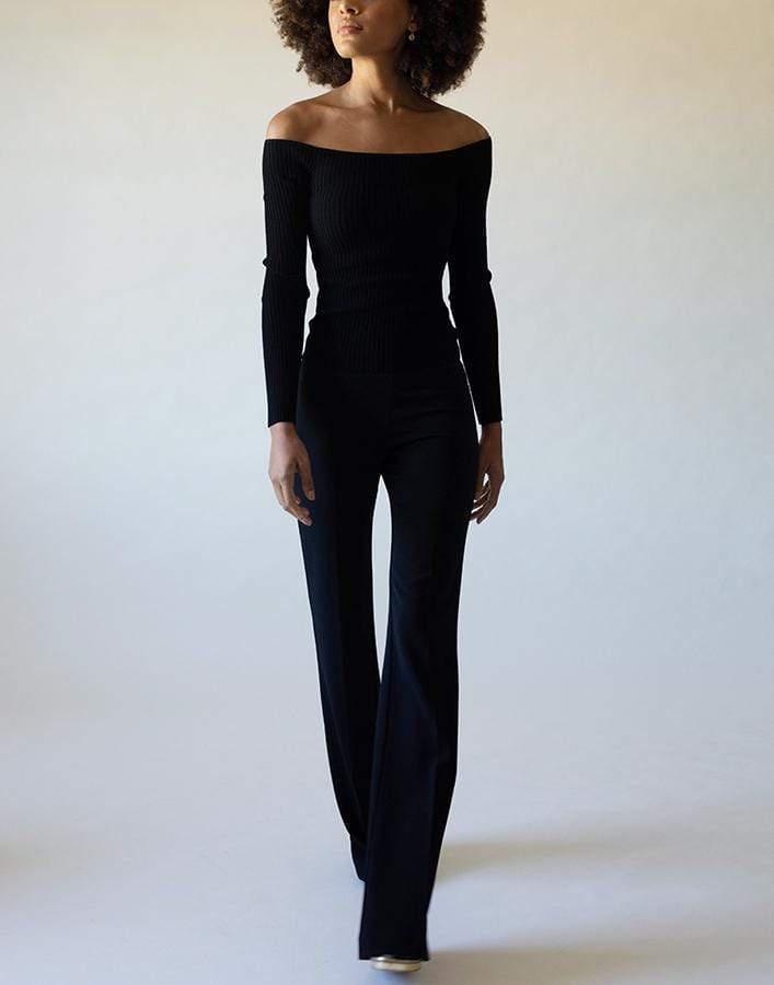 MICHAEL KORS-Off The Shoulder Ribbed Top-