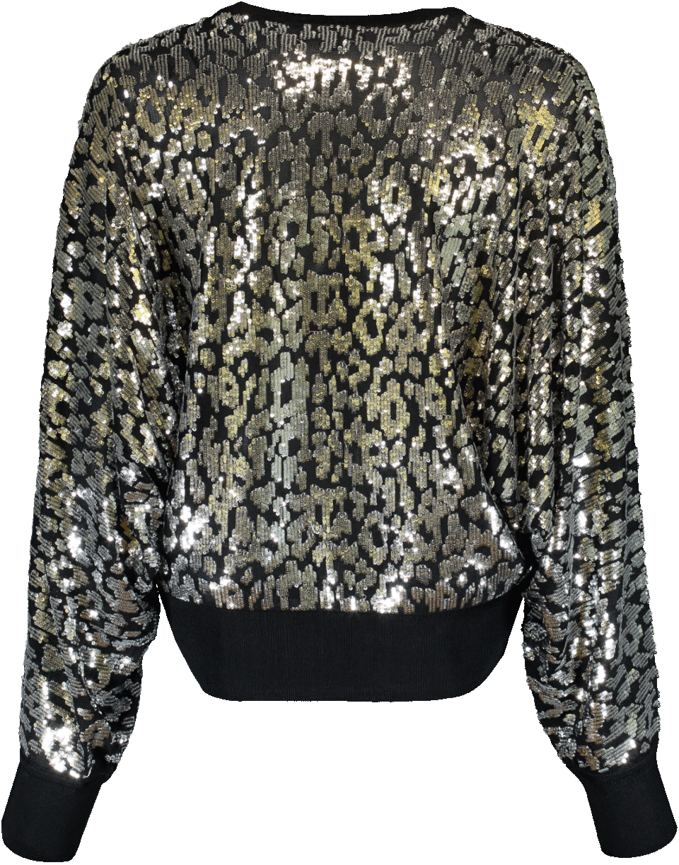 MICHAEL KORS-Leopard Paillette Pullover-