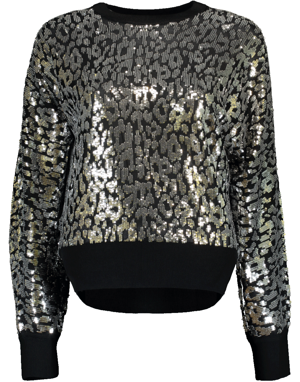 MICHAEL KORS-Leopard Paillette Pullover-
