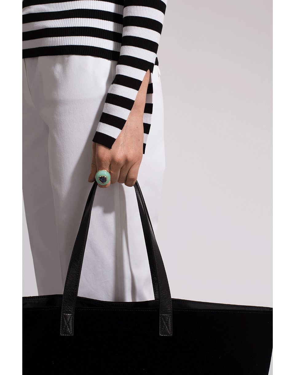 MICHAEL KORS-Slit Sleeve Striped Top-