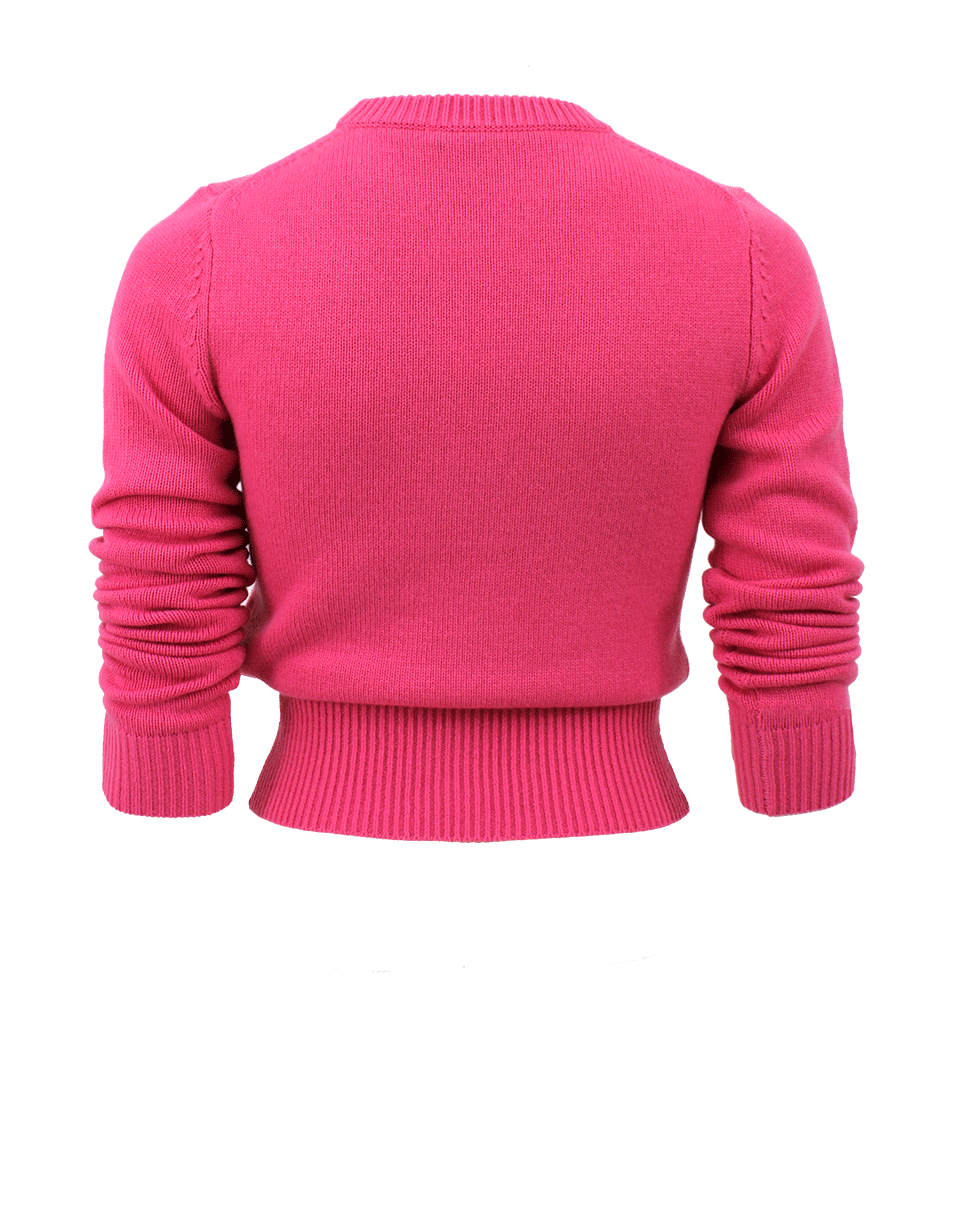MICHAEL KORS-Long Sleeve Cropped Cashmere Crew-CARNATIN