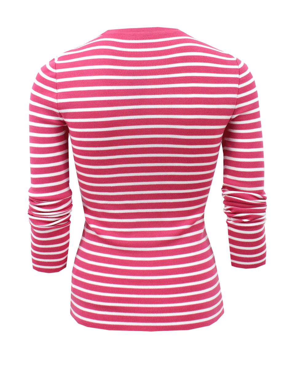 MICHAEL KORS-Long Sleeve Super Cashmere Striped Crew-