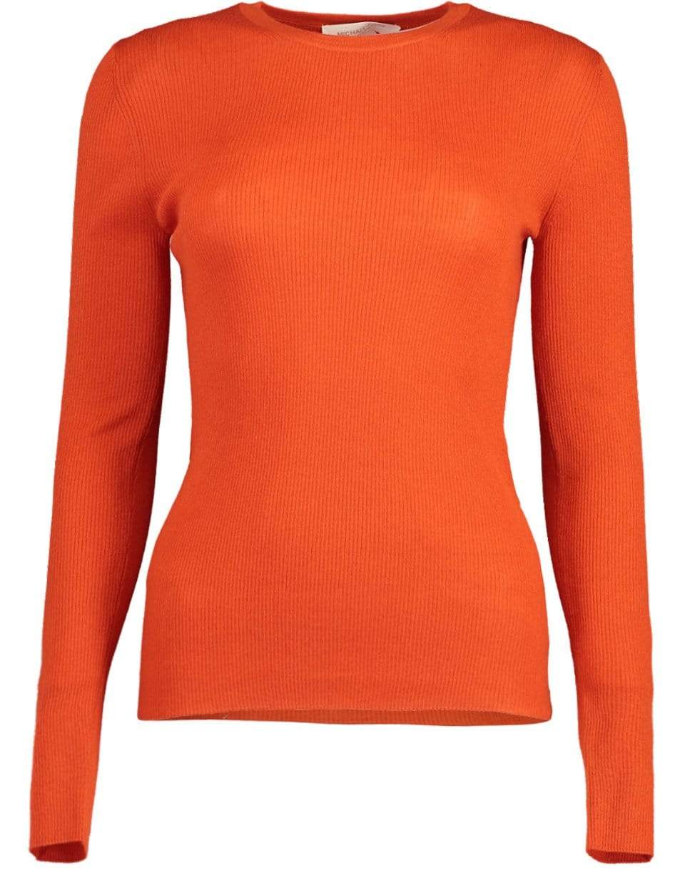 MICHAEL KORS-Cayenne Long Sleeve Crewneck Top-