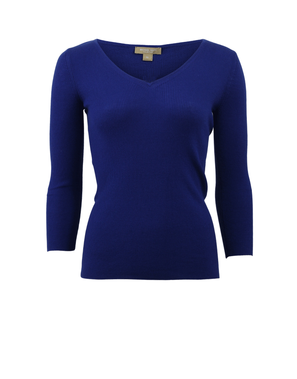 MICHAEL KORS-Featherweight Cashmere V-Neck Top-