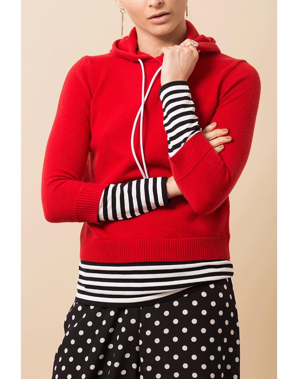 MICHAEL KORS-Layered Pullover Hoodie-