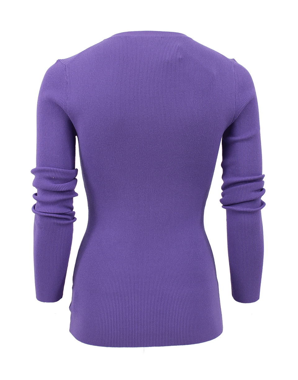 MICHAEL KORS-Long Sleeve Stretch Viscose Crewneck-