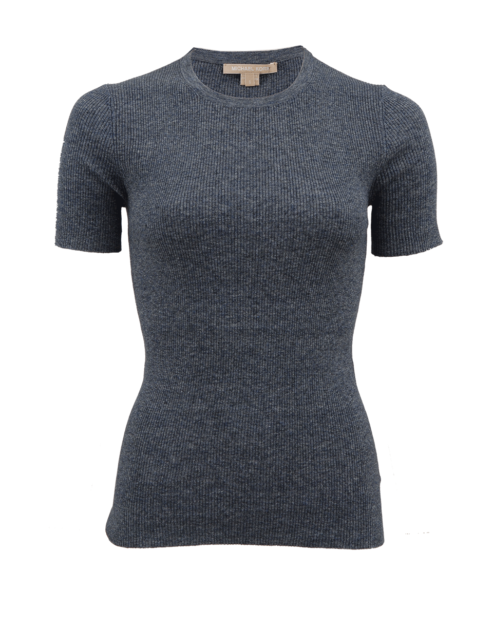 MICHAEL KORS-Ribbed Cotton Crewneck-