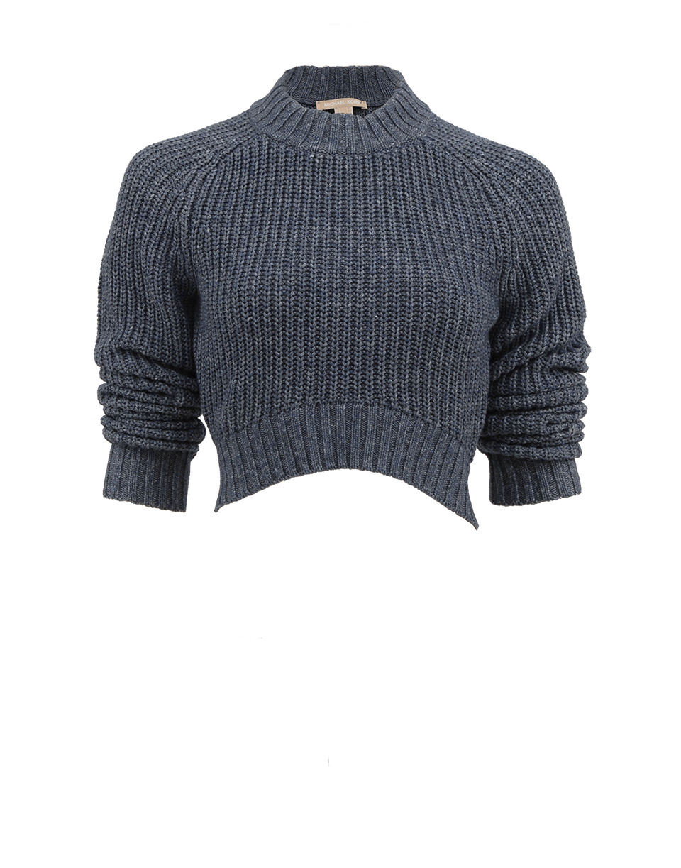 MICHAEL KORS-Shaker Cotton Cropped Crew-