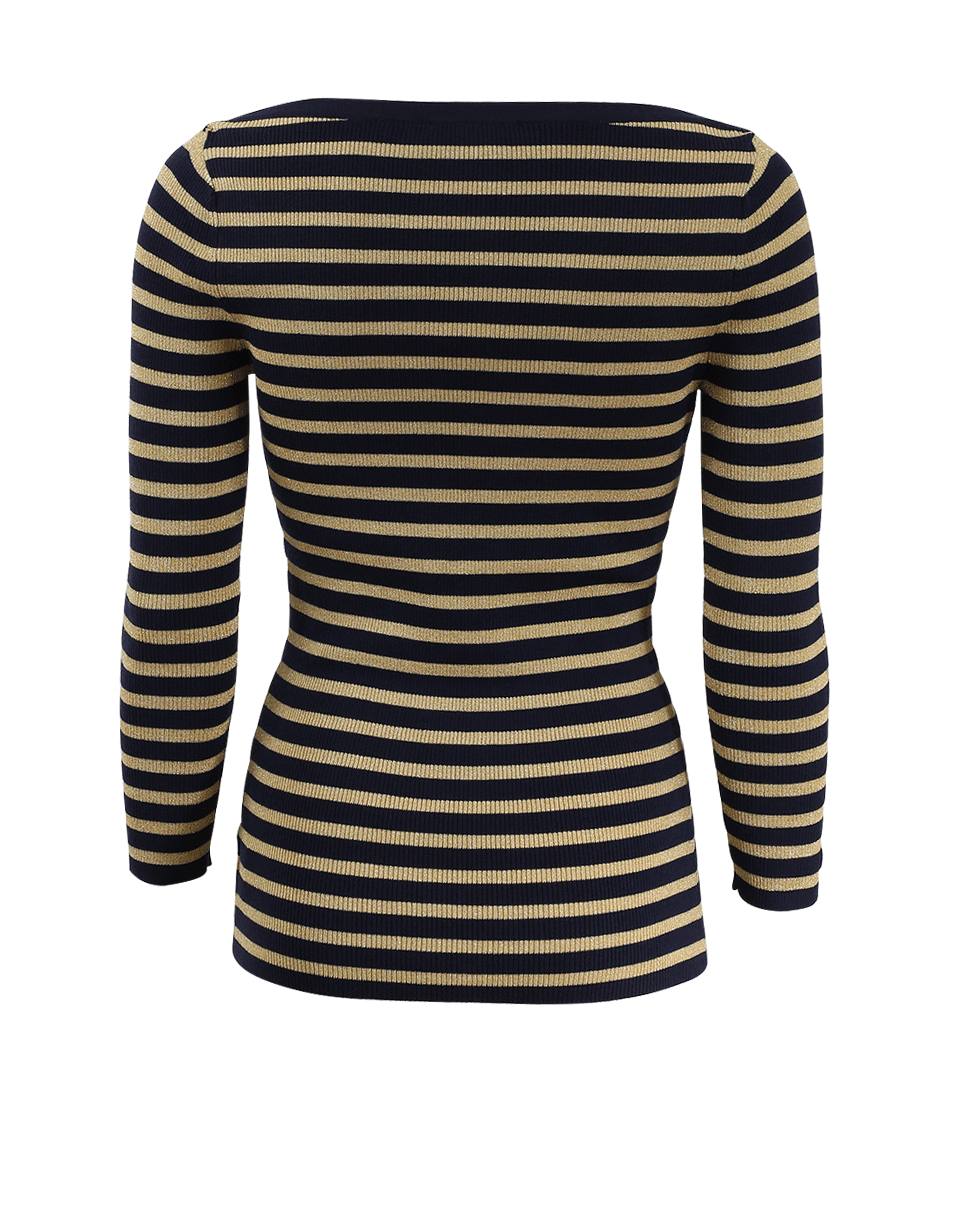 MICHAEL KORS-Metallic Striped Top-