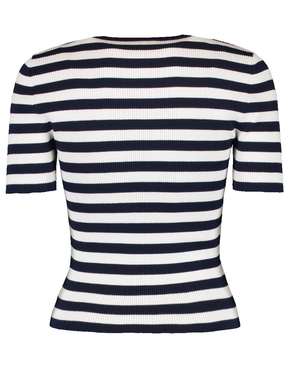 MICHAEL KORS-Ribbed Crewneck Knit Top-