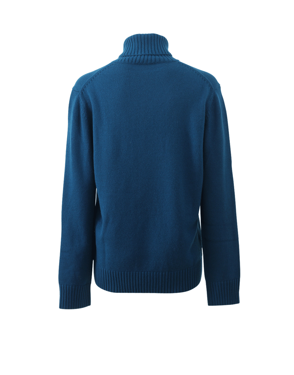 MICHAEL KORS-Cashmere Turtleneck Sweater-PEACOCK