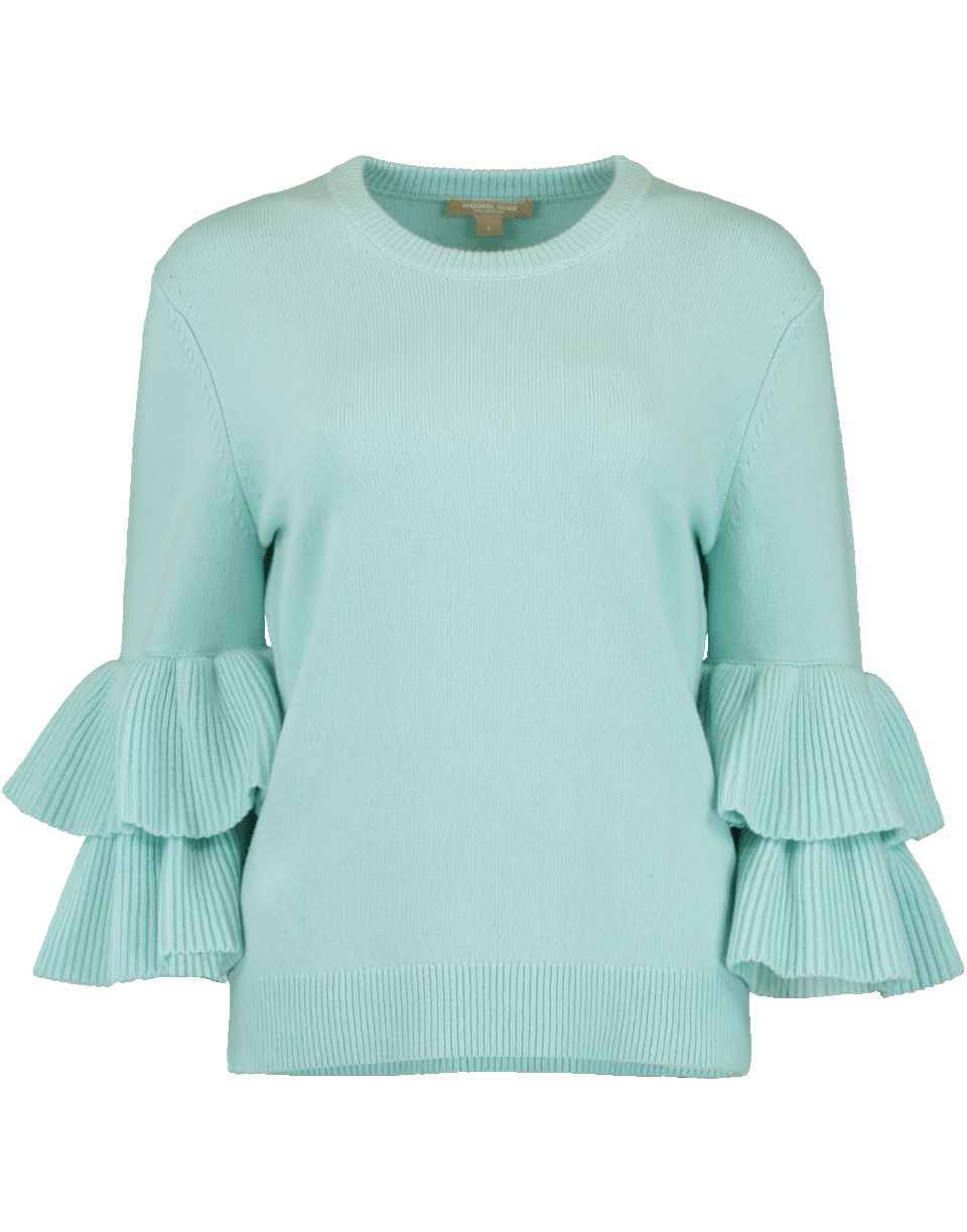 MICHAEL KORS-Ruffle Sleeve Pullover-