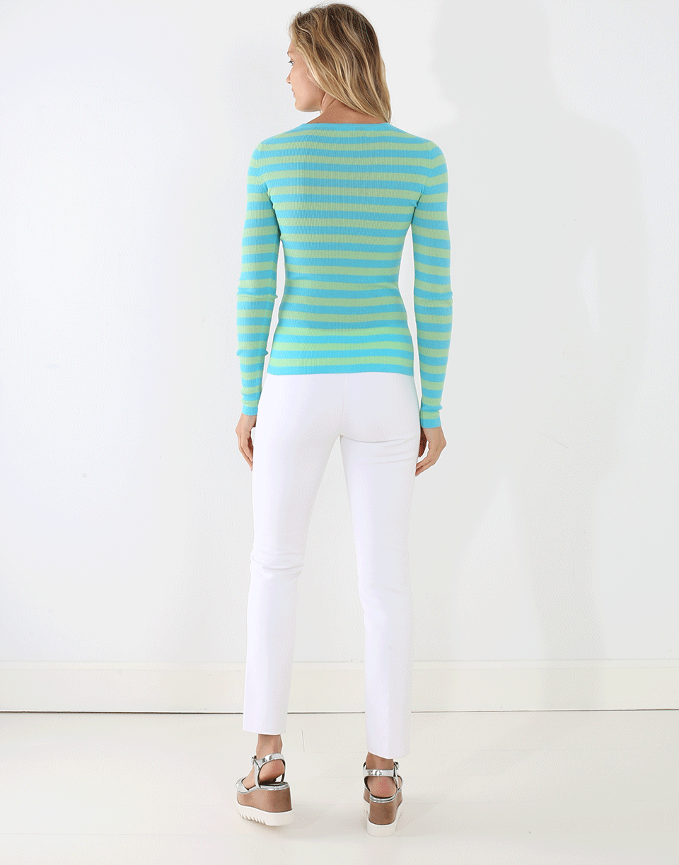 MICHAEL KORS-Striped Knit Top-