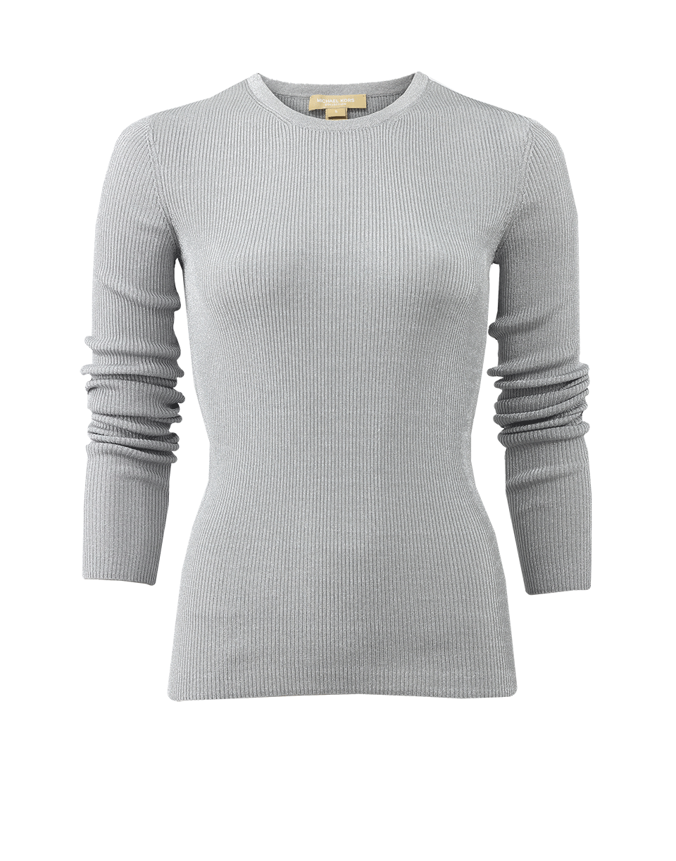 MICHAEL KORS-Metallic Ribbed Pull Over-
