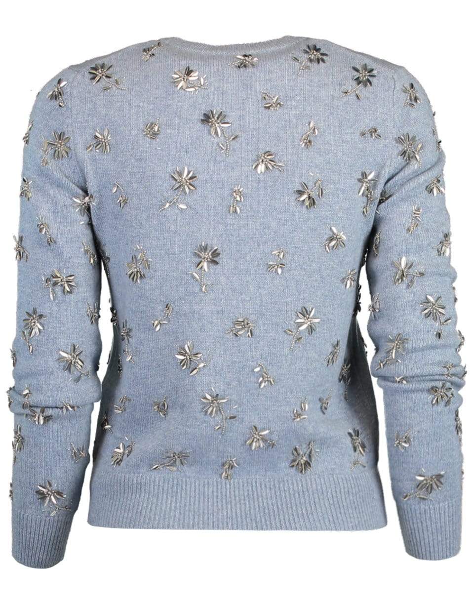 MICHAEL KORS-Cashmere Floral Embellished Pullover-