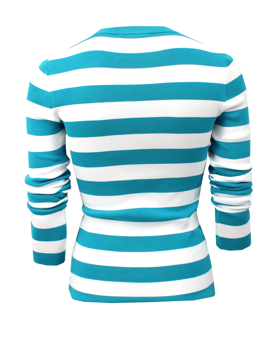 MICHAEL KORS-Striped Long Sleeve Crew-