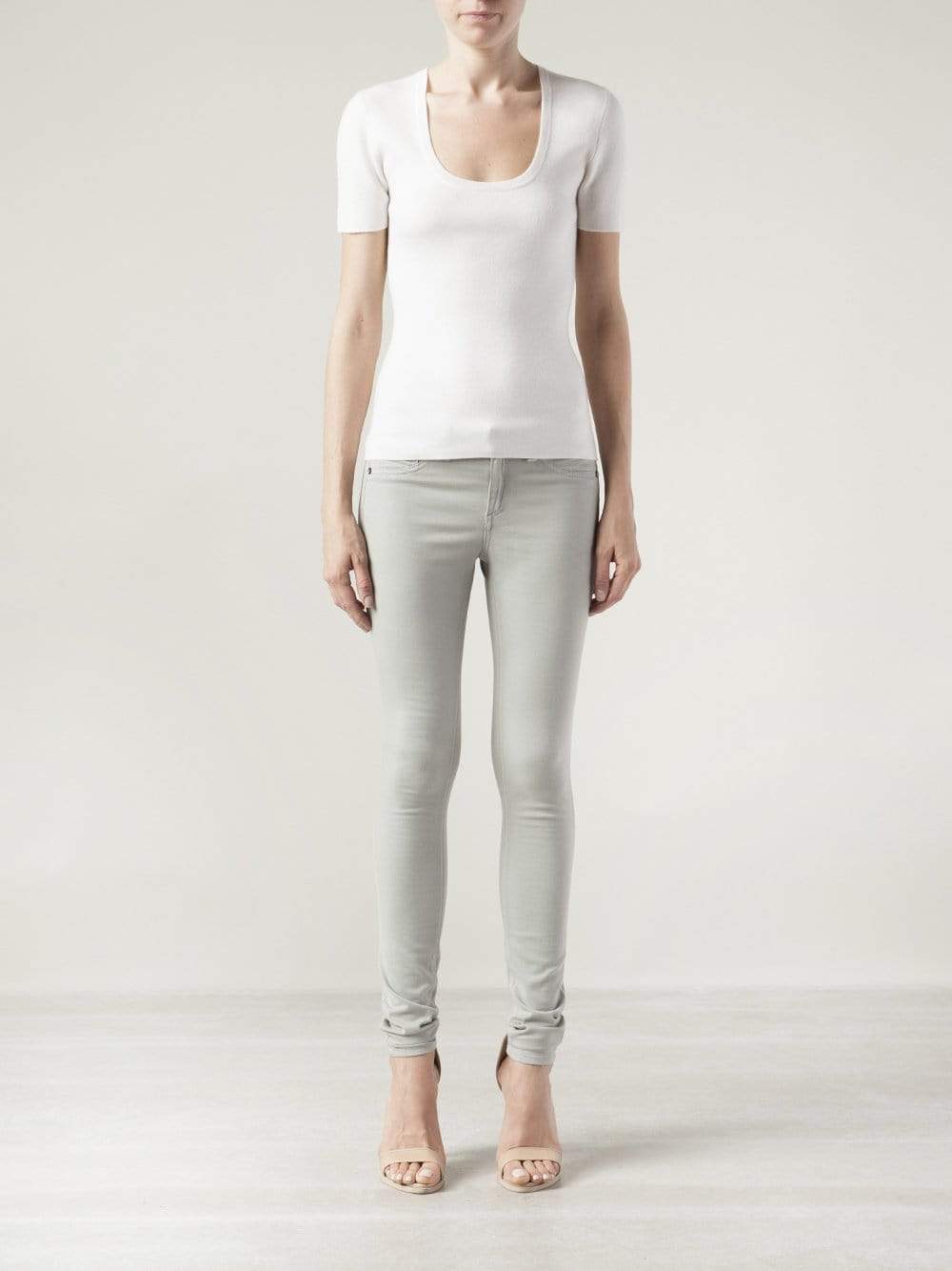 MICHAEL KORS-Short Sleeve Super Cashmere Scoopneck-
