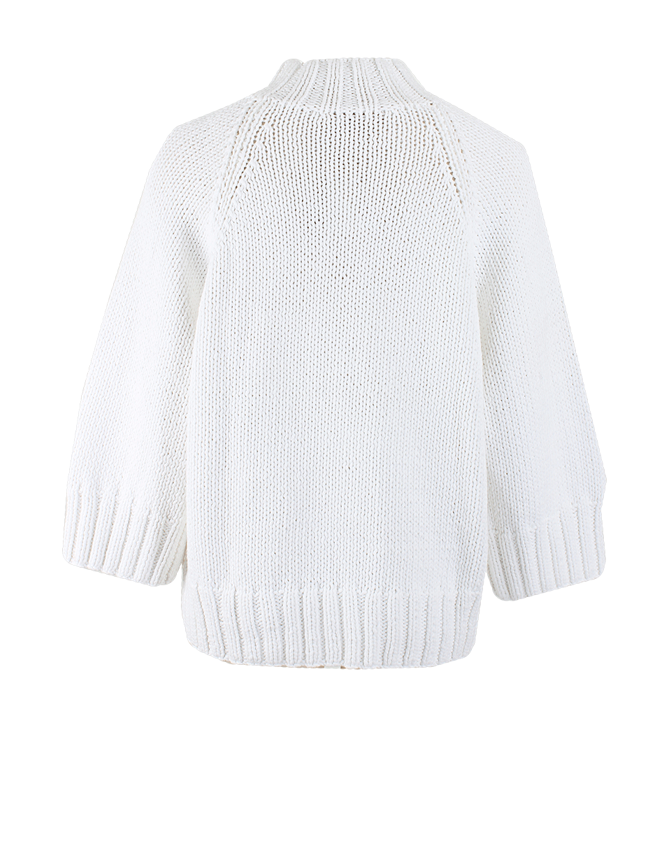 MICHAEL KORS-Hand Knit Raglan Turtleneck-WHITE