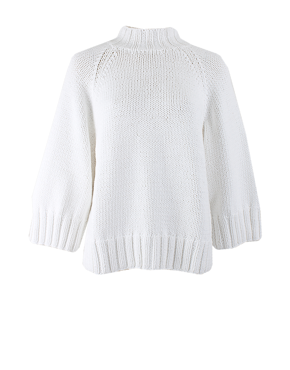 MICHAEL KORS-Hand Knit Raglan Turtleneck-WHITE