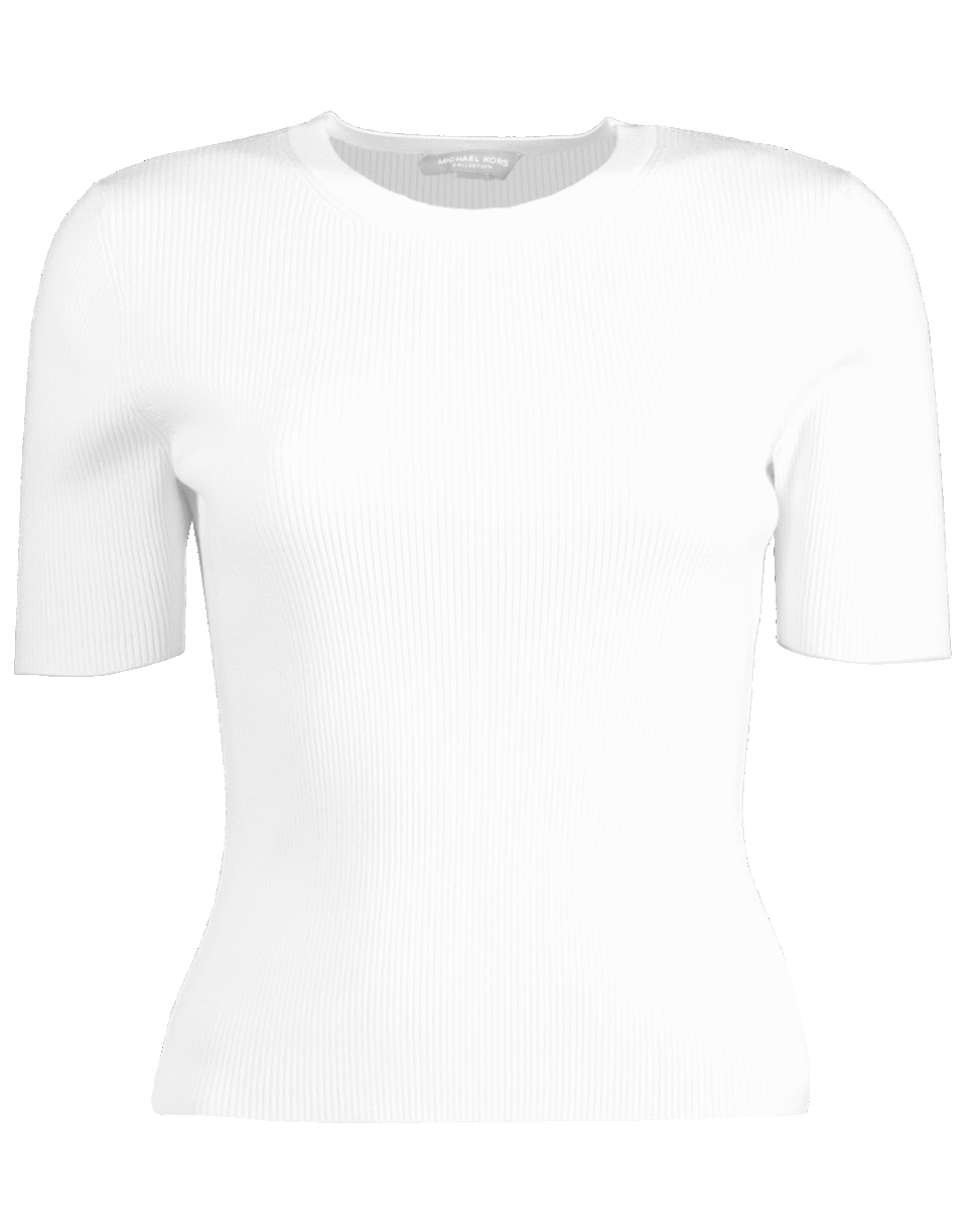 MICHAEL KORS-Ribbed Crewneck Tee-