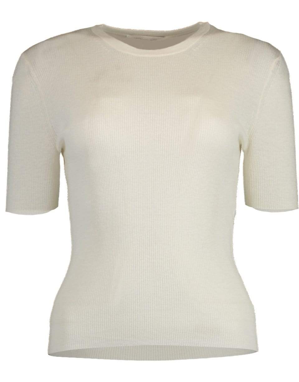 MICHAEL KORS-White Short Sleeve Crewneck-