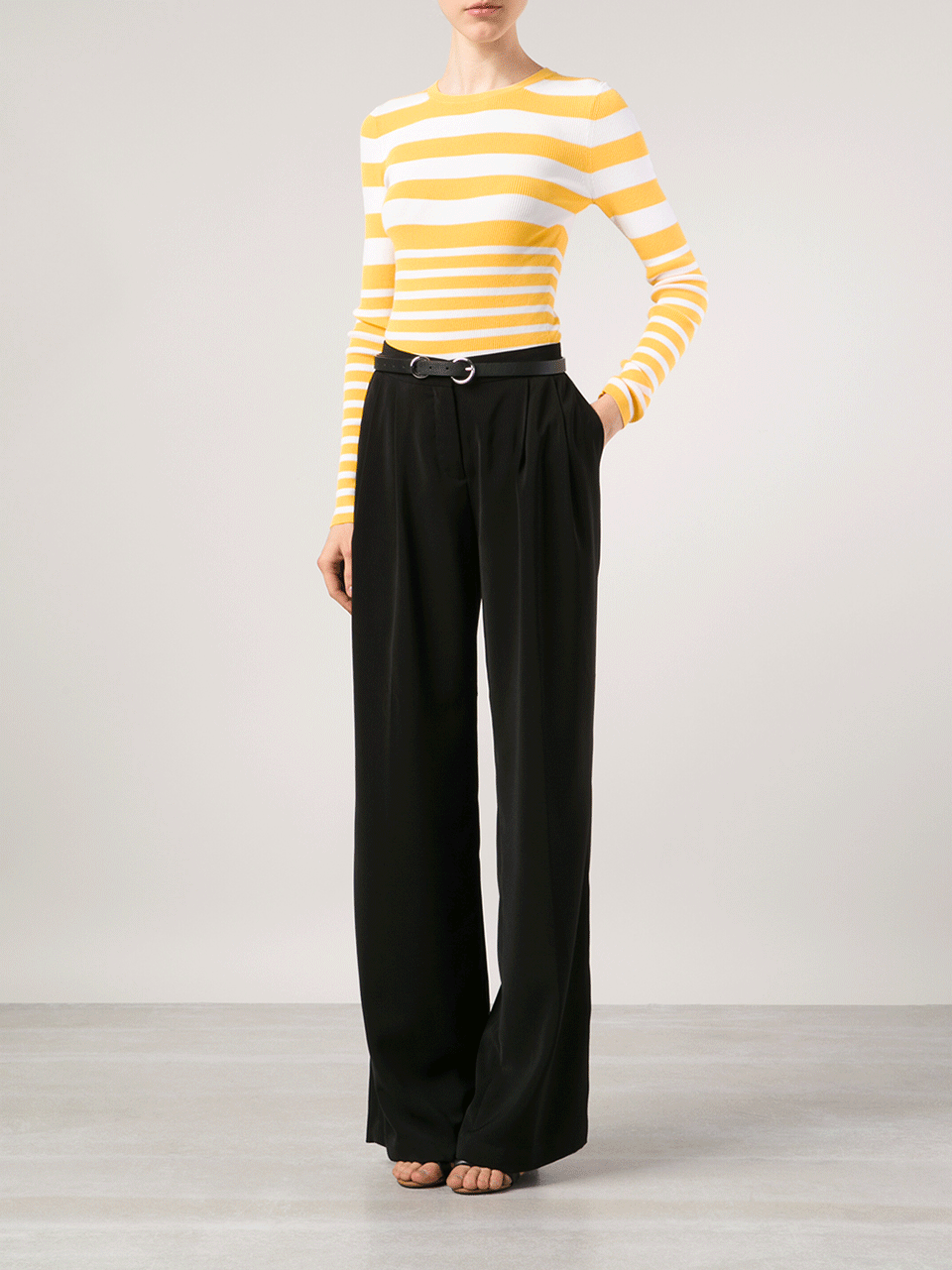 MICHAEL KORS-Mixed Stripe Crewneck-
