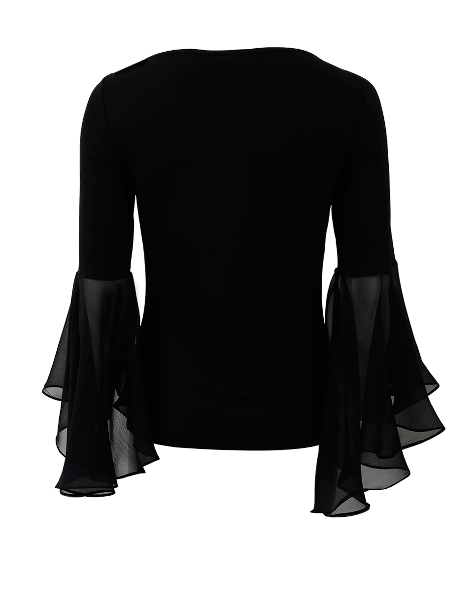 MICHAEL KORS-Long Ruffle Sleeve Top-