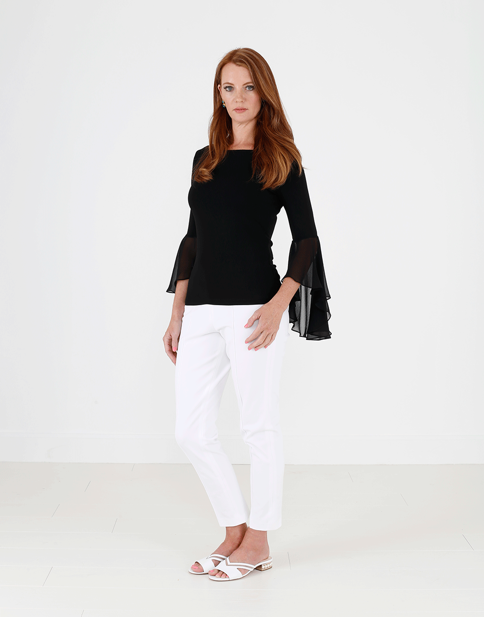 MICHAEL KORS-Long Ruffle Sleeve Top-